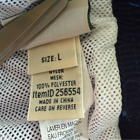 L.L. Bean MenSupplex Swim Trunks Blue Size L Cargo Pockets Quick Dry Lake - Picture 6 of 7